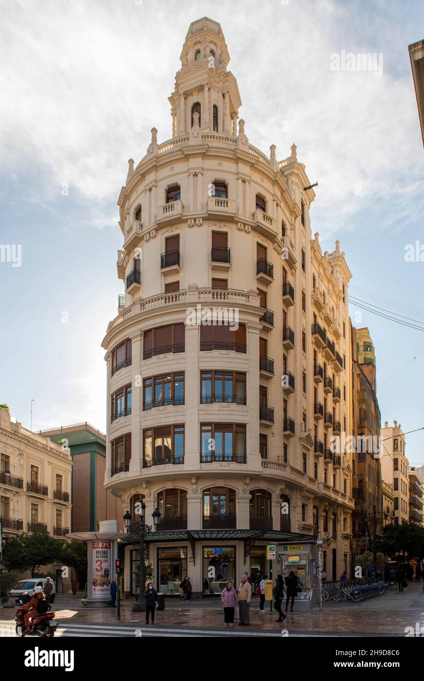 Imponente edificio a Valencia, Spagna Foto Stock