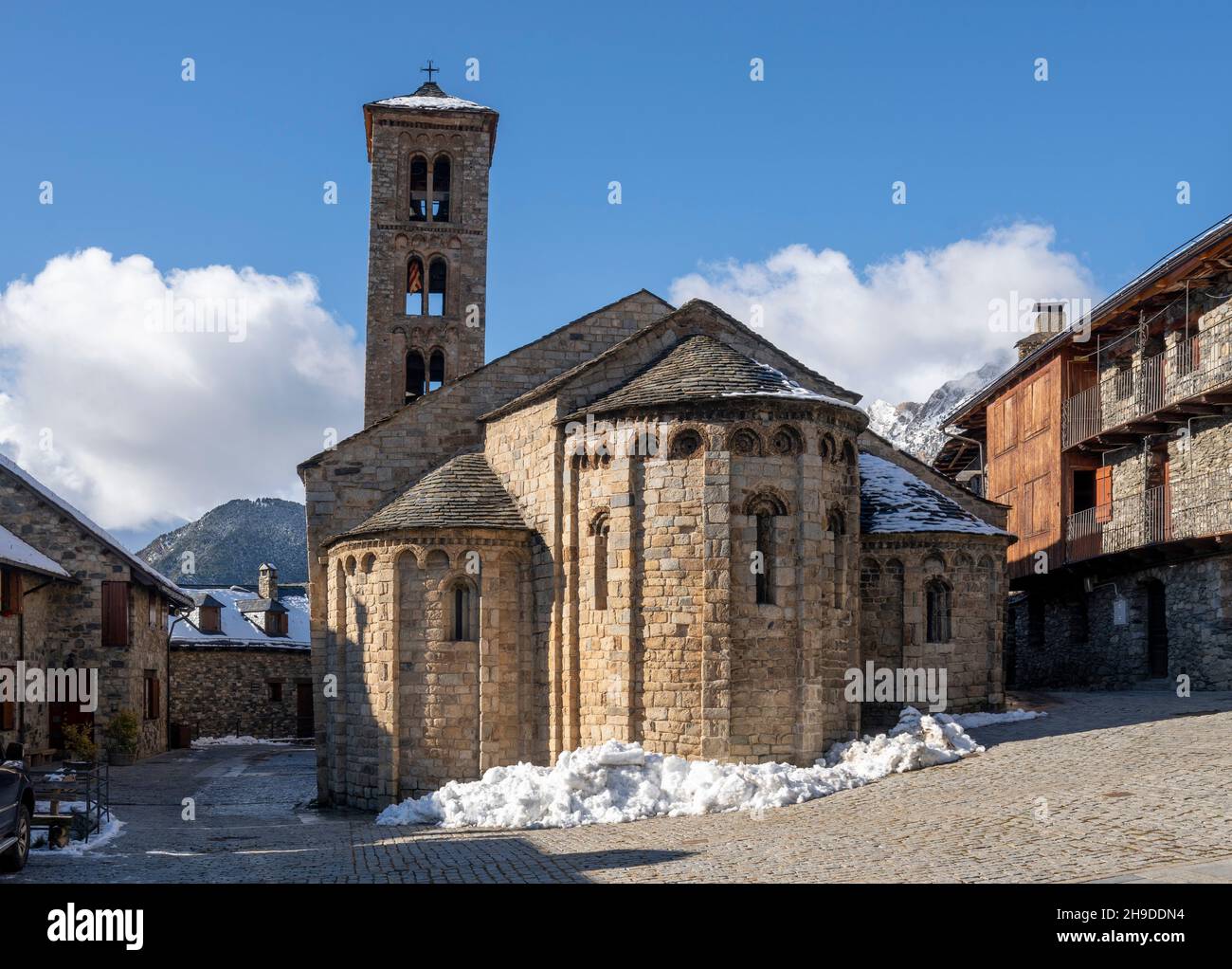 Taüll, Santa Maria, Blick von Südosten Foto Stock