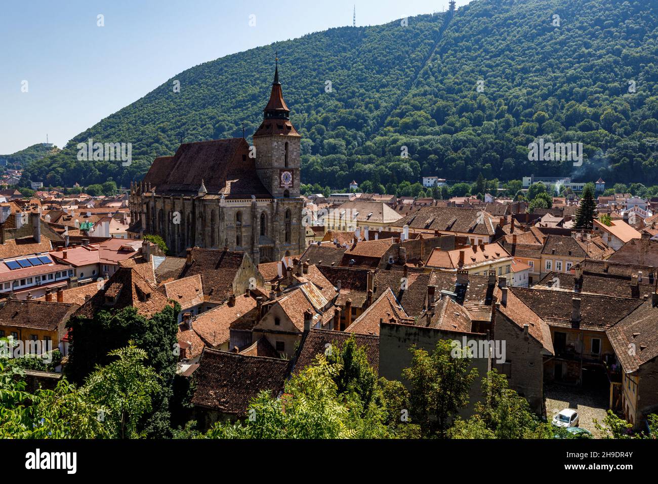 La città di Brasov in Romania Foto Stock