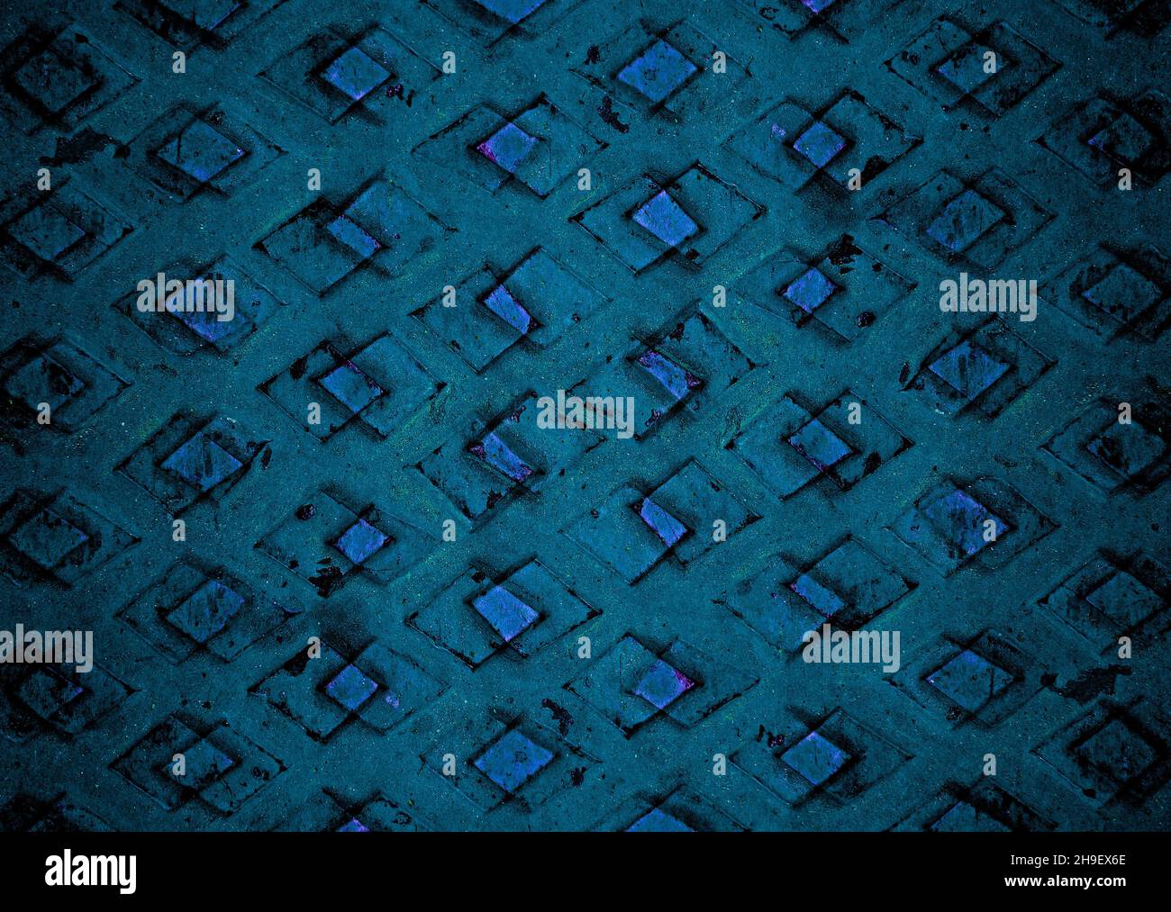 Blue Abstract Diamonds trama sfondo Foto Stock