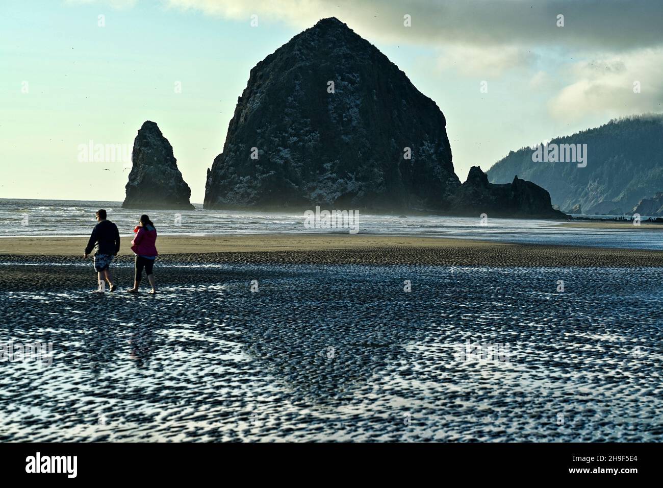 Vista da Cannon Beach Oregon Foto Stock