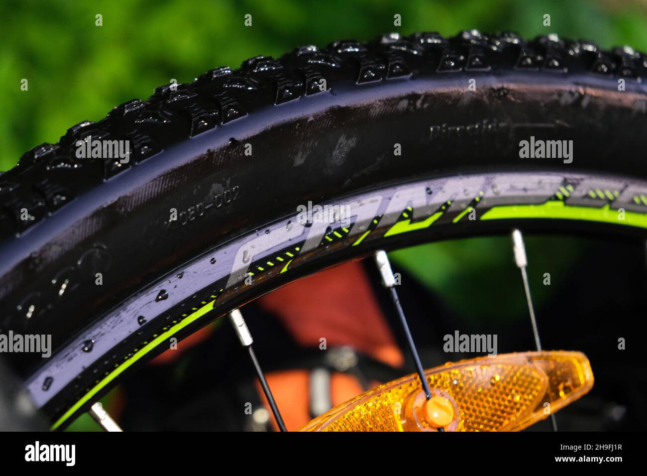 Bicicletta dopo lavaggio con spry machine. Foto di alta qualità Foto Stock