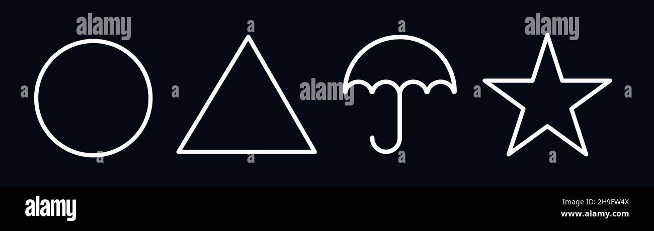Coreana tv show Squid gioco senza giunture modello stock illustrazione Illustrazione Vettoriale