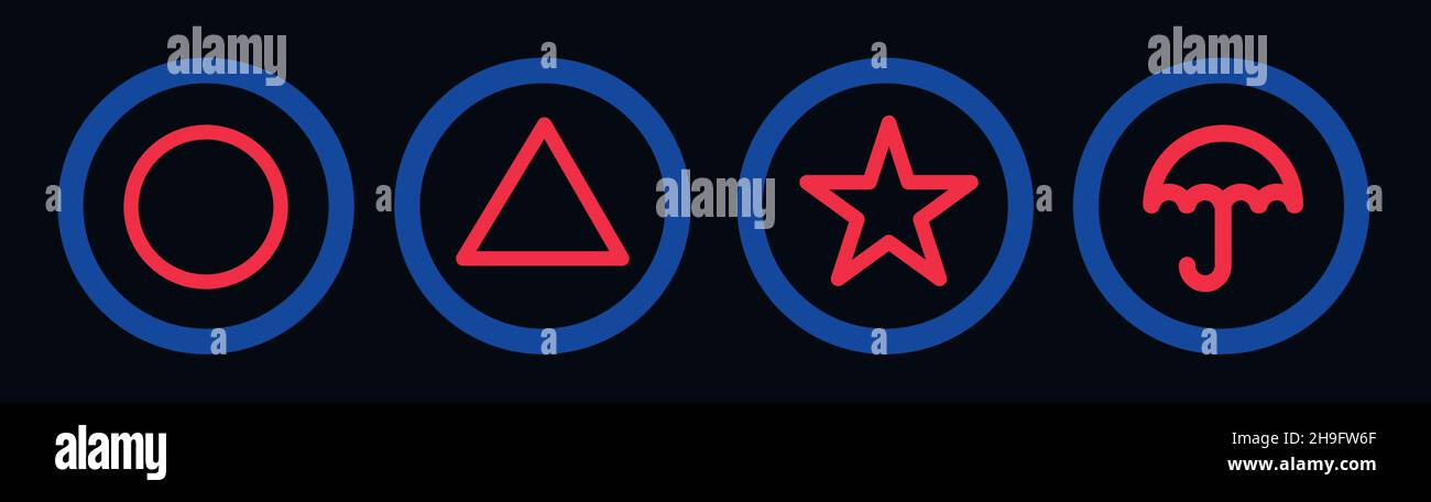 Coreana tv show Squid gioco senza cuciture pattern illustrazione Illustrazione Vettoriale