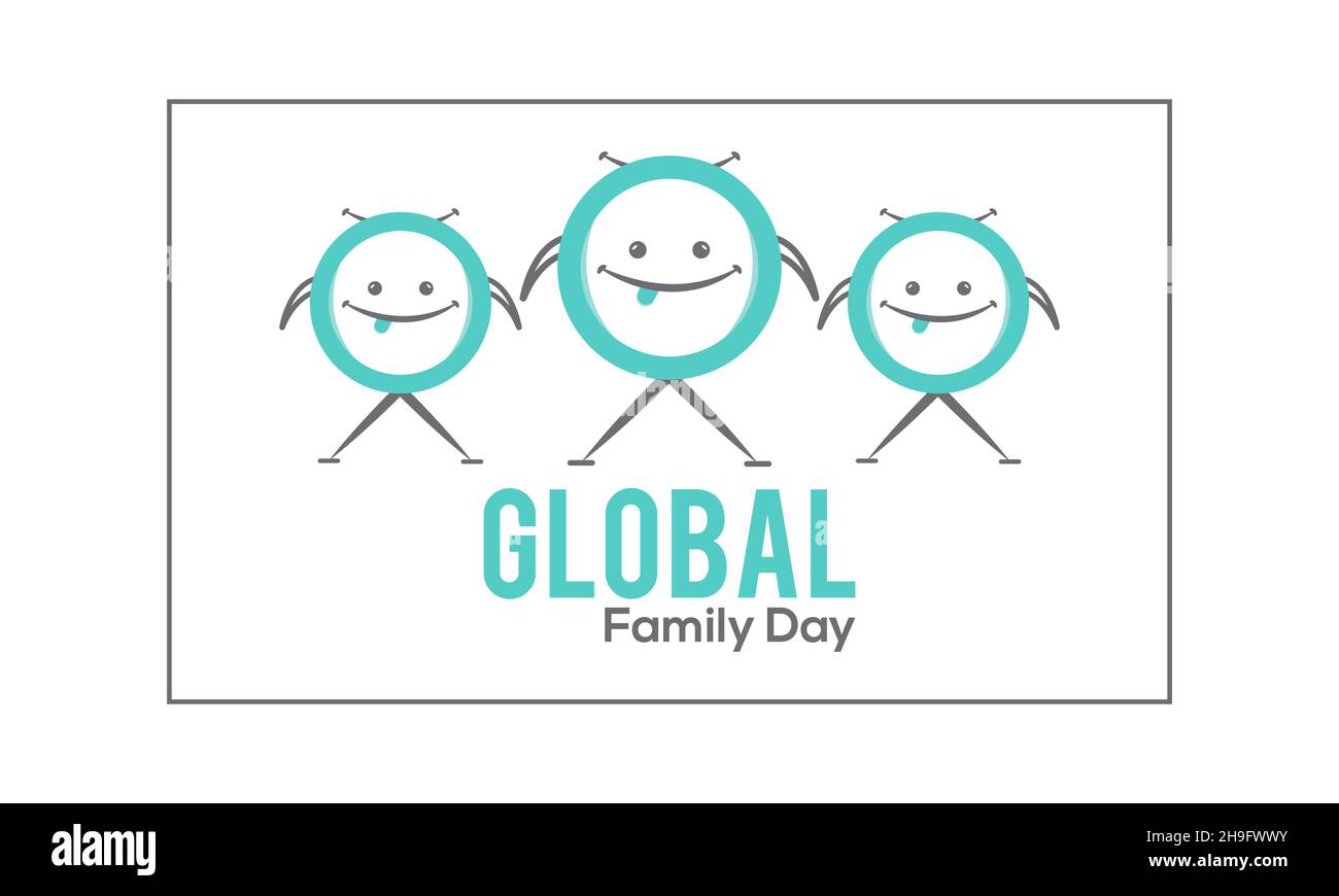 Concetto di speranza: Illustrazione del modello di banner vettoriale Global Family Day. Illustrazione Vettoriale
