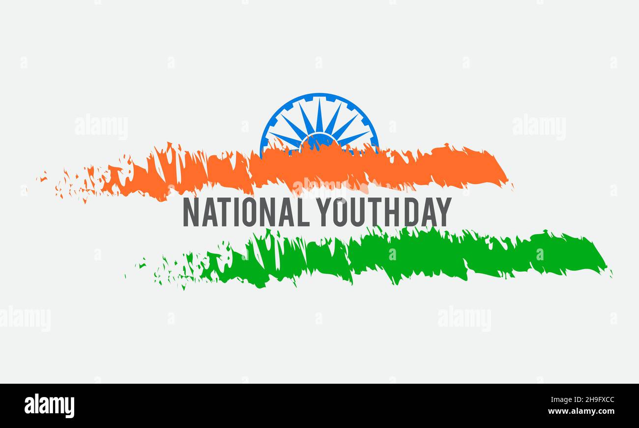 Modello vettoriale per il giorno della gioventù nazionale. Gennaio 12 disegno per il tema della Giornata nazionale della gioventù. Illustrazione Vettoriale
