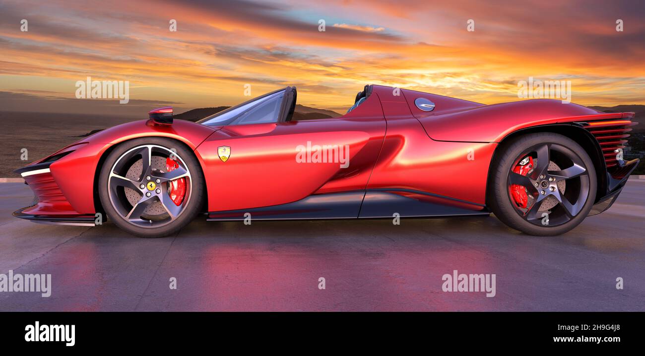 La Ferrari Daytona SP3 si basa su una delle più spettacolari imprese della  storia sportiva Ferrari, quando ha preso i primi tre posti al 2 Foto stock  - Alamy