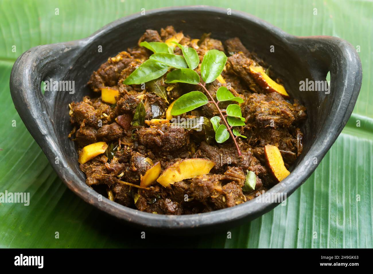 manzo fritto curry di manzo stile kerala fritto di manzo e curry di manzo Foto Stock