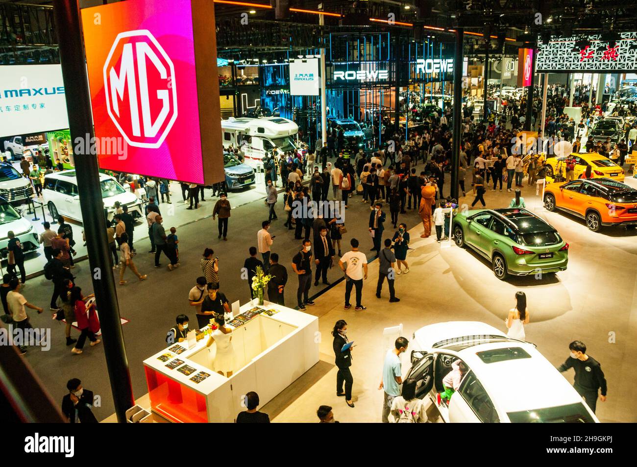 MG stand al Guangzhou Auto Show 2021, Cina. Foto Stock