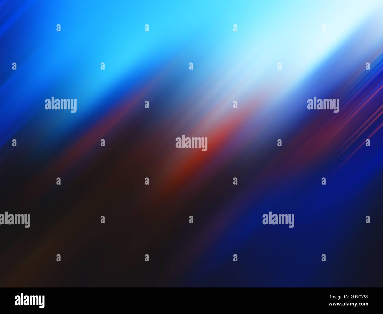 Bellissimo sfondo astratto in blu, ciano, rosso e arancione che rappresenta la velocità e l'azione. Foto Stock