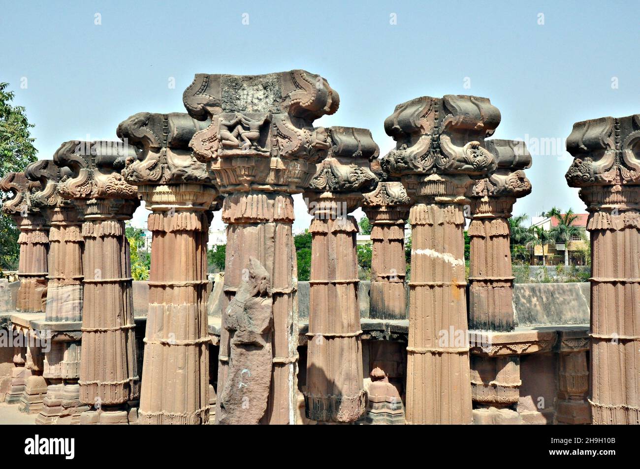 Antica architettura indiana. Antica archeologia antica di asia india. Foto Stock