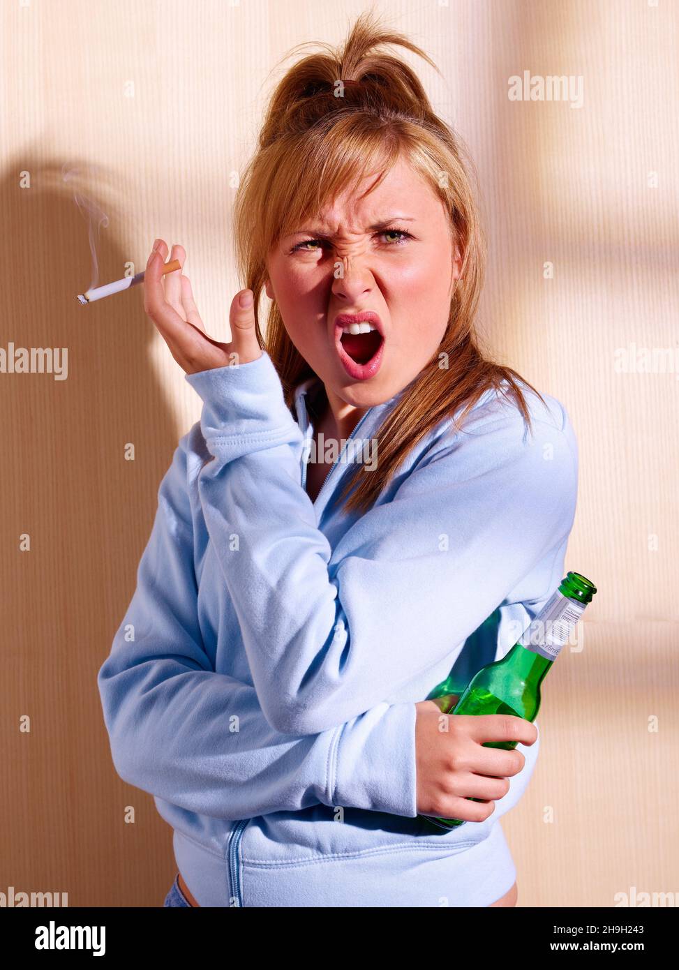 Adolescente abusivo Foto Stock