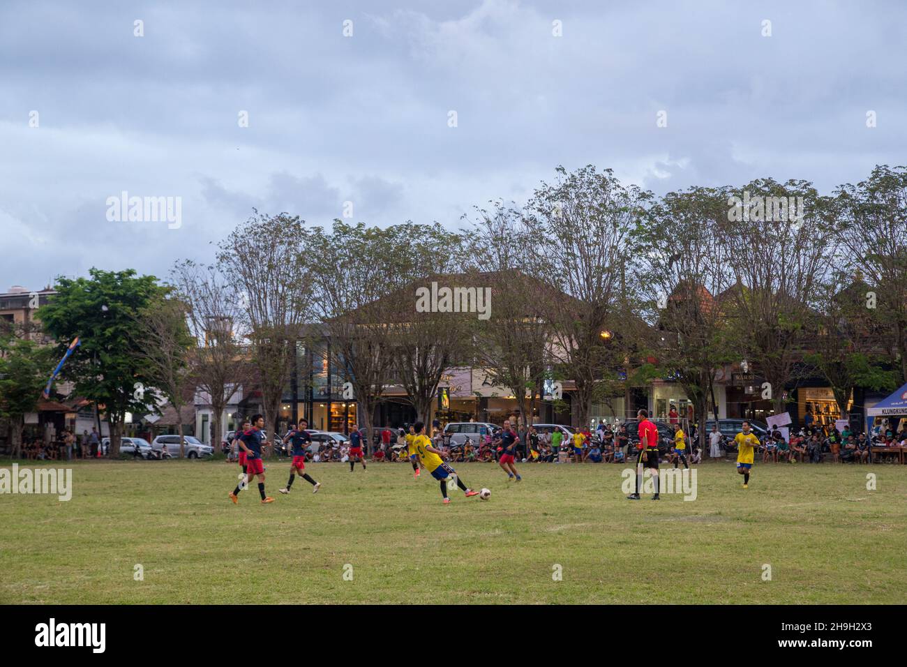 Campo di calcio a Ubud a Bali Foto Stock