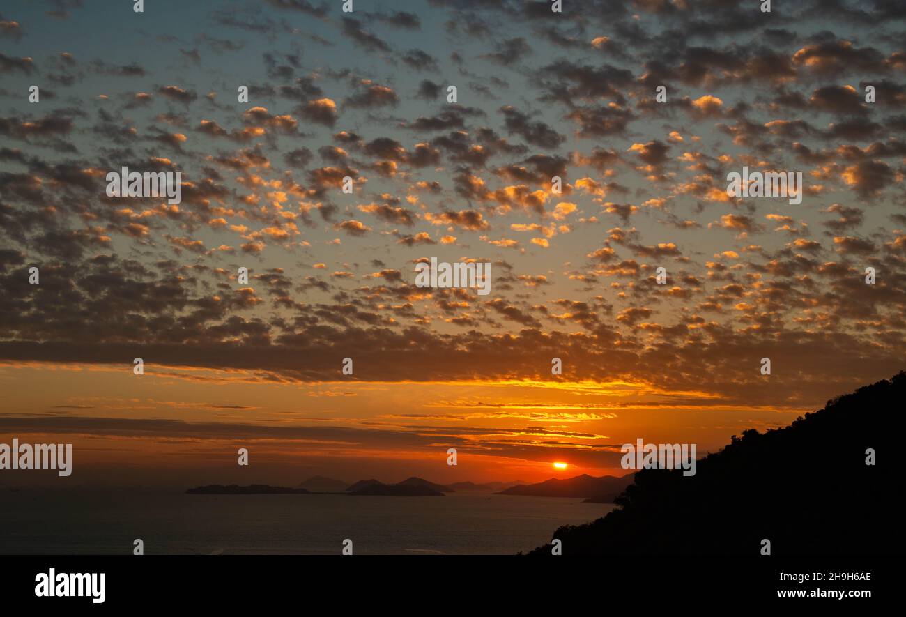 Hong Kong Tramonto Foto Stock