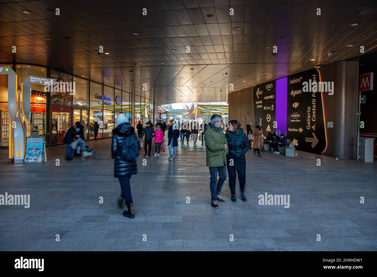 Il quartiere commerciale CityLife, Milano, Italia Foto Stock