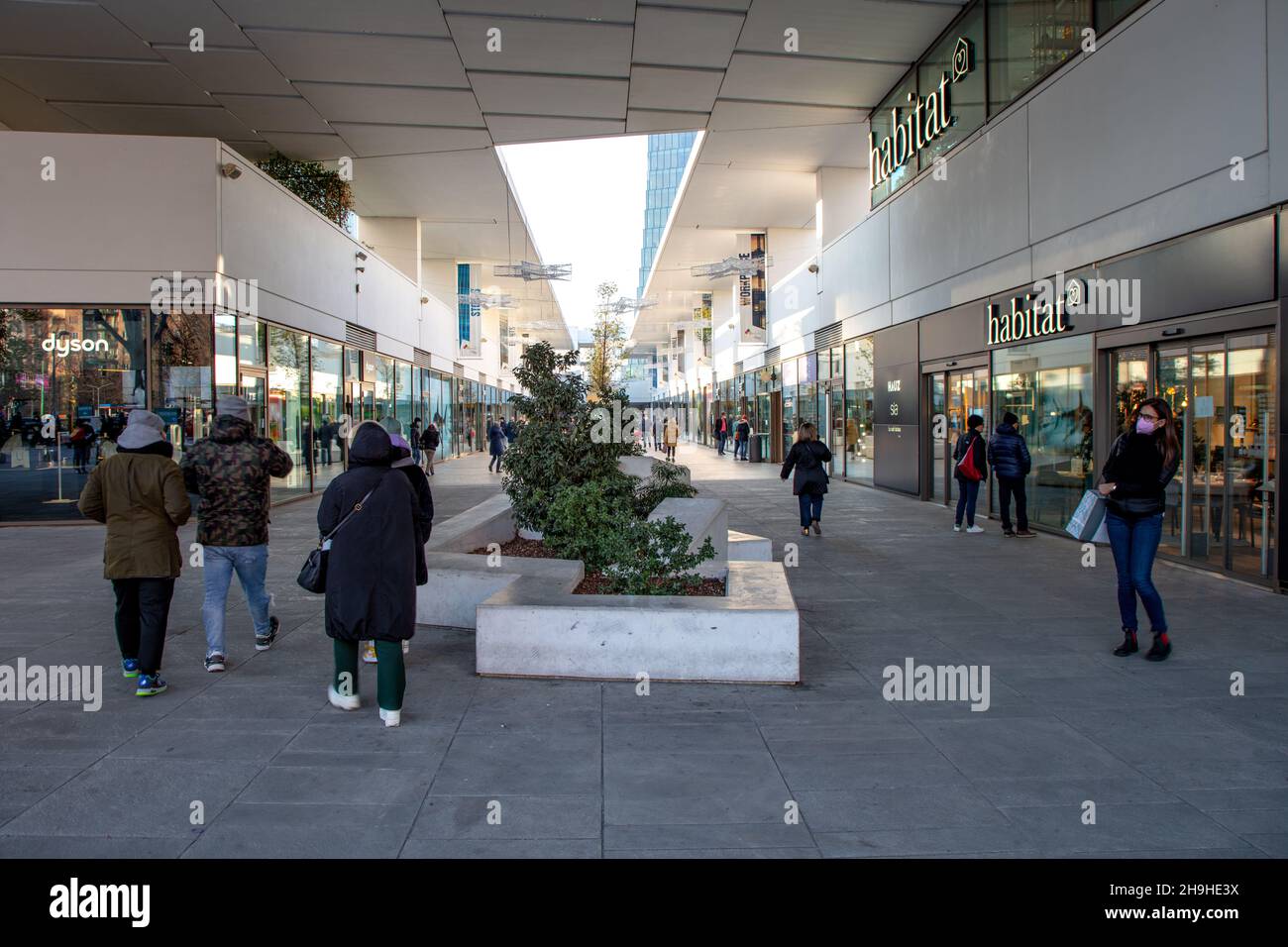 Il quartiere commerciale CityLife, Milano, Italia Foto Stock