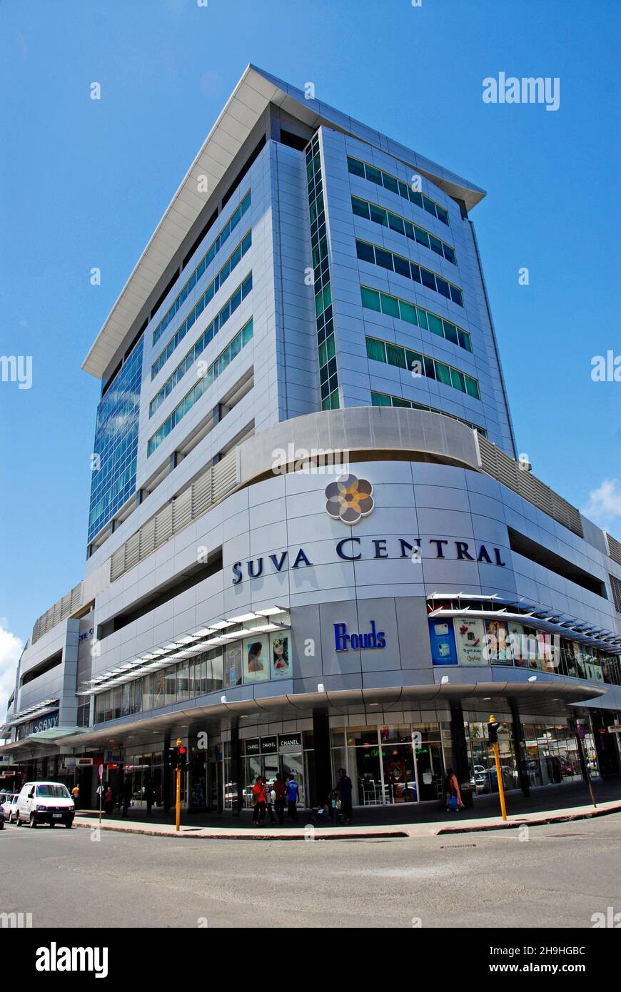 Edificio centrale di Suva, città di Suva, Fijii Foto Stock