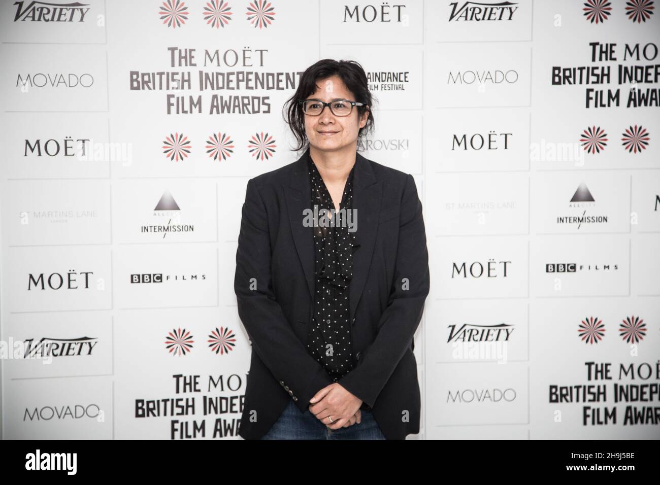 Tinge Krishnan all'annuncio delle candidature e della giuria per i Moët premi British Independent Film Awards 2014 a St Martins Lane Foto Stock