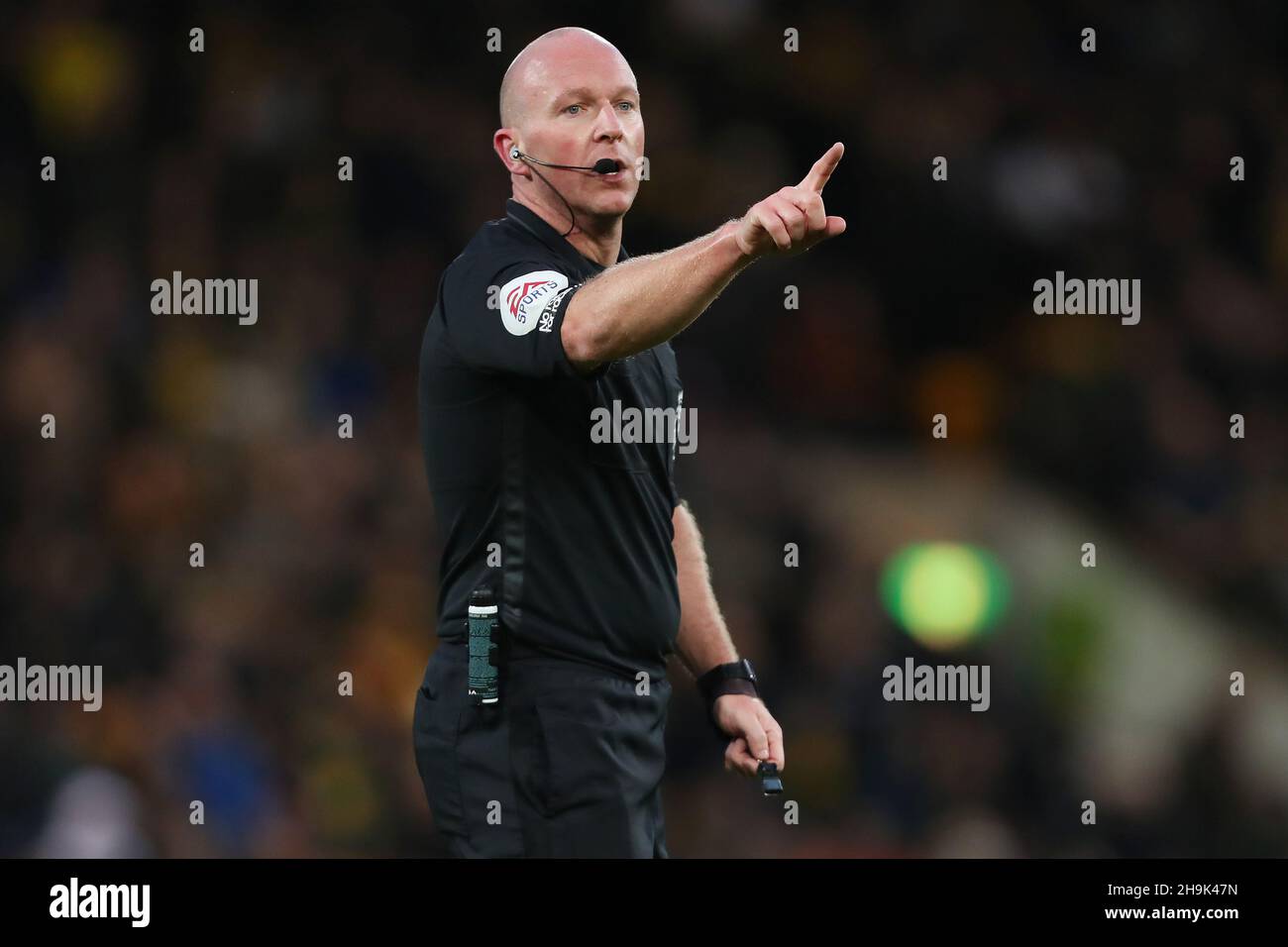 Arbitro, Simon Hooper - Norwich City / Wolverhampton Wanderers, Premier League, Carrow Road, Norwich, Regno Unito - 27 novembre 2021 solo per uso editoriale - si applicano le restrizioni DataCo Foto Stock