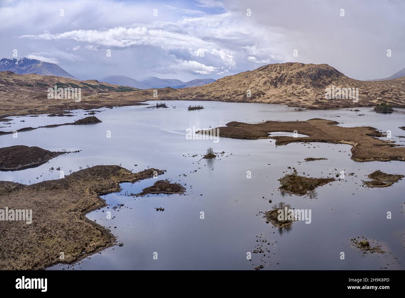 lochan na h achlaise su rannoch moor scozia Foto Stock