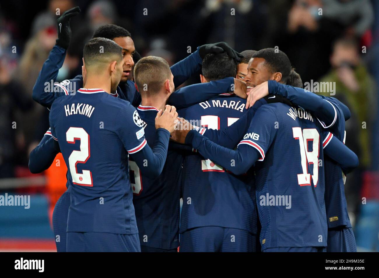 Parigi, Francia. 7 dicembre 2021. Kylian Mbappe - Champions League - Gruppo A - Paris St Germain vs Bruges in Parc des Princes a Parigi, Francia, il 7 dicembre 2021. (Foto di Lionel Urman/Sipa USA) Credit: Sipa USA/Alamy Live News Foto Stock