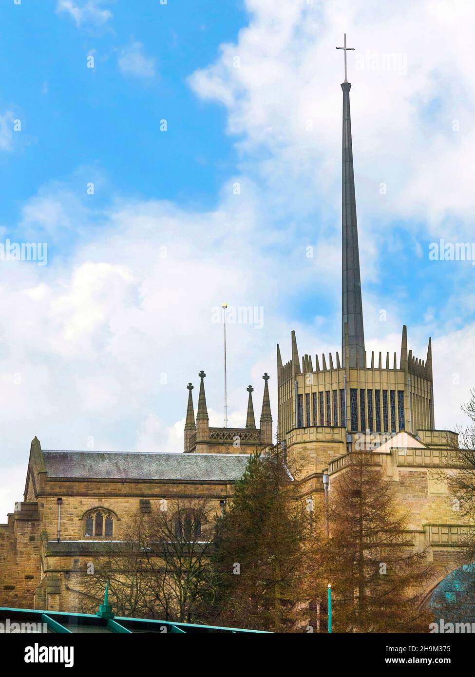Blackburn cattedrale è uno di Inghilterra del nuovissimo cattedrali, eppure è uno dei paesi più antichi luoghi di culto cristiano di Blackburn, Regno Unito. Foto Stock