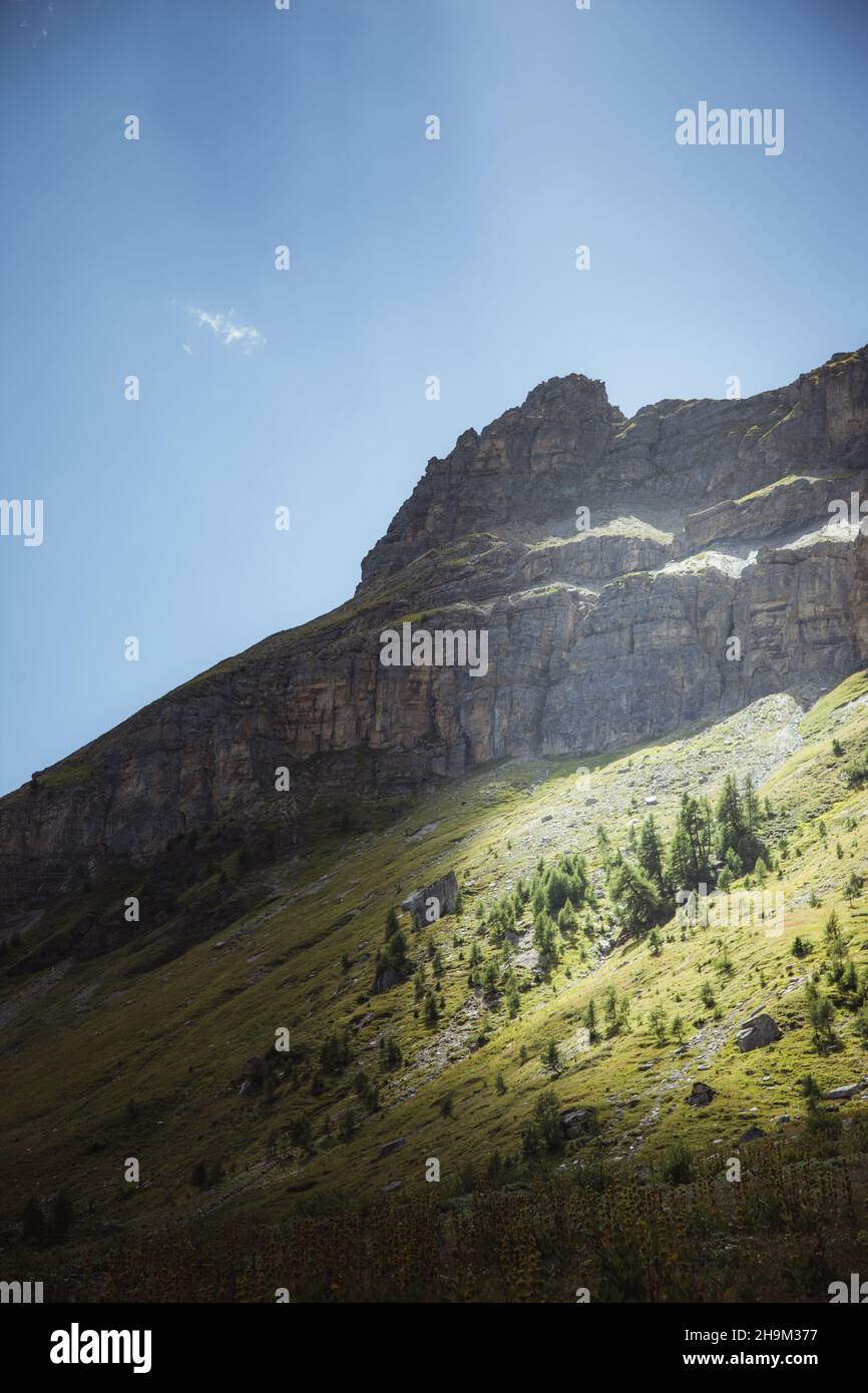 Paesaggio delle Alpi svizzere Foto Stock