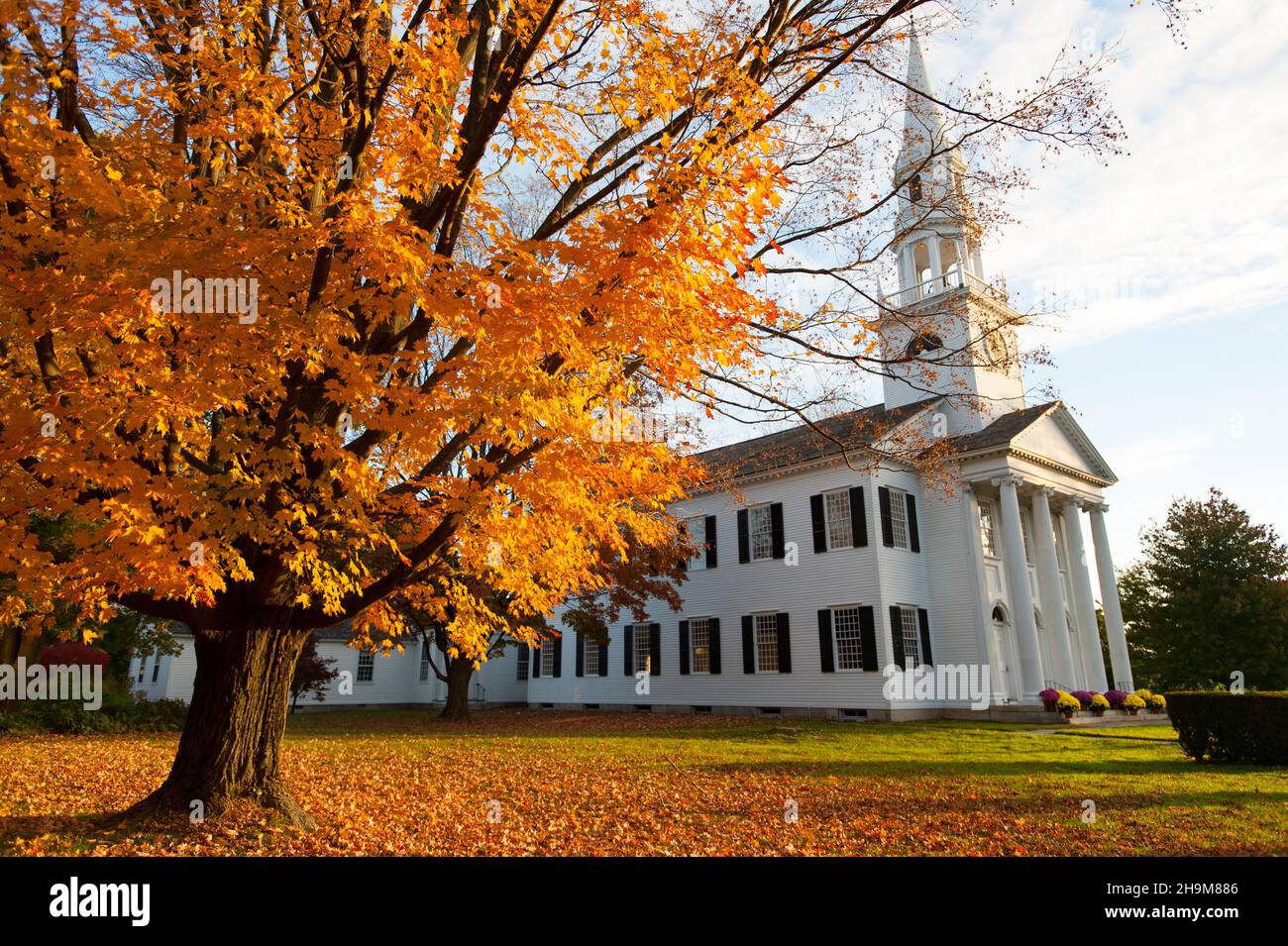 Prima chiesa congregazionale di Litchfield, Litchfield, Connecticut, USA Foto Stock