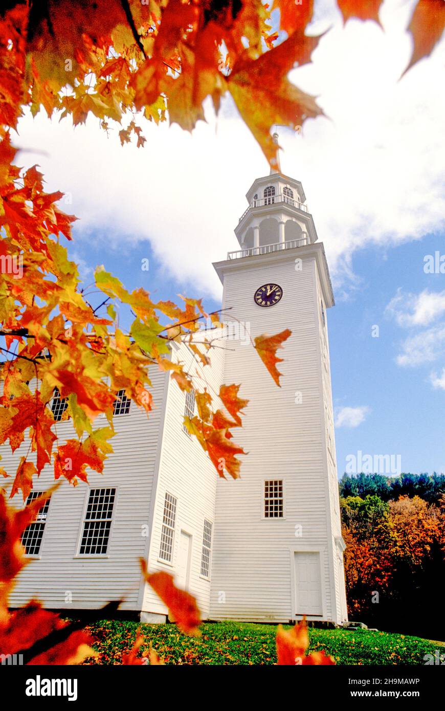 Meeting House, Strafford, Vermont, Stati Uniti Foto Stock