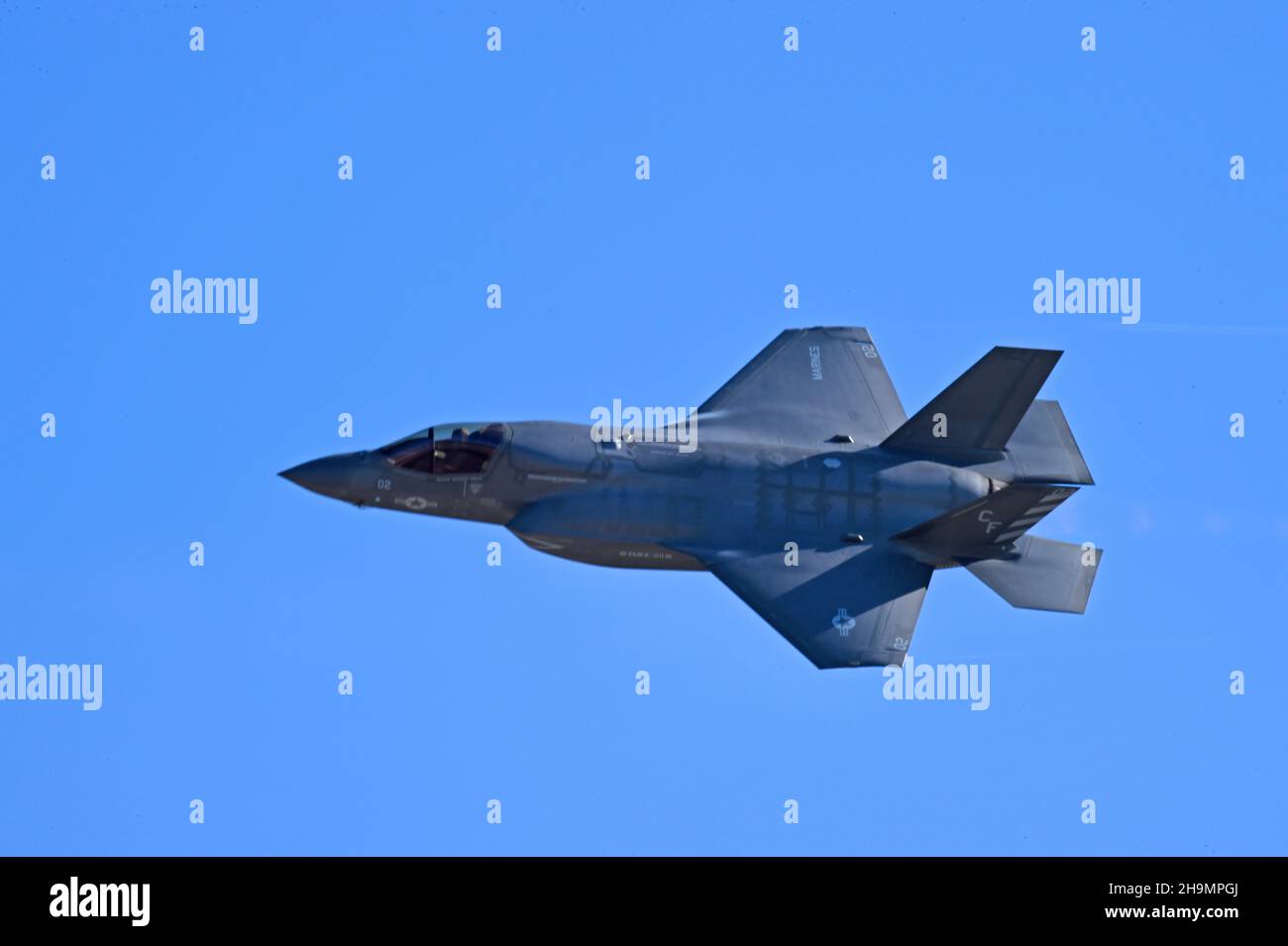 United States Marine Corps F-35B Lightning II esegue un volo durante una dimostrazione a bordo di MCAS Miramar, a San Diego, California. Foto Stock