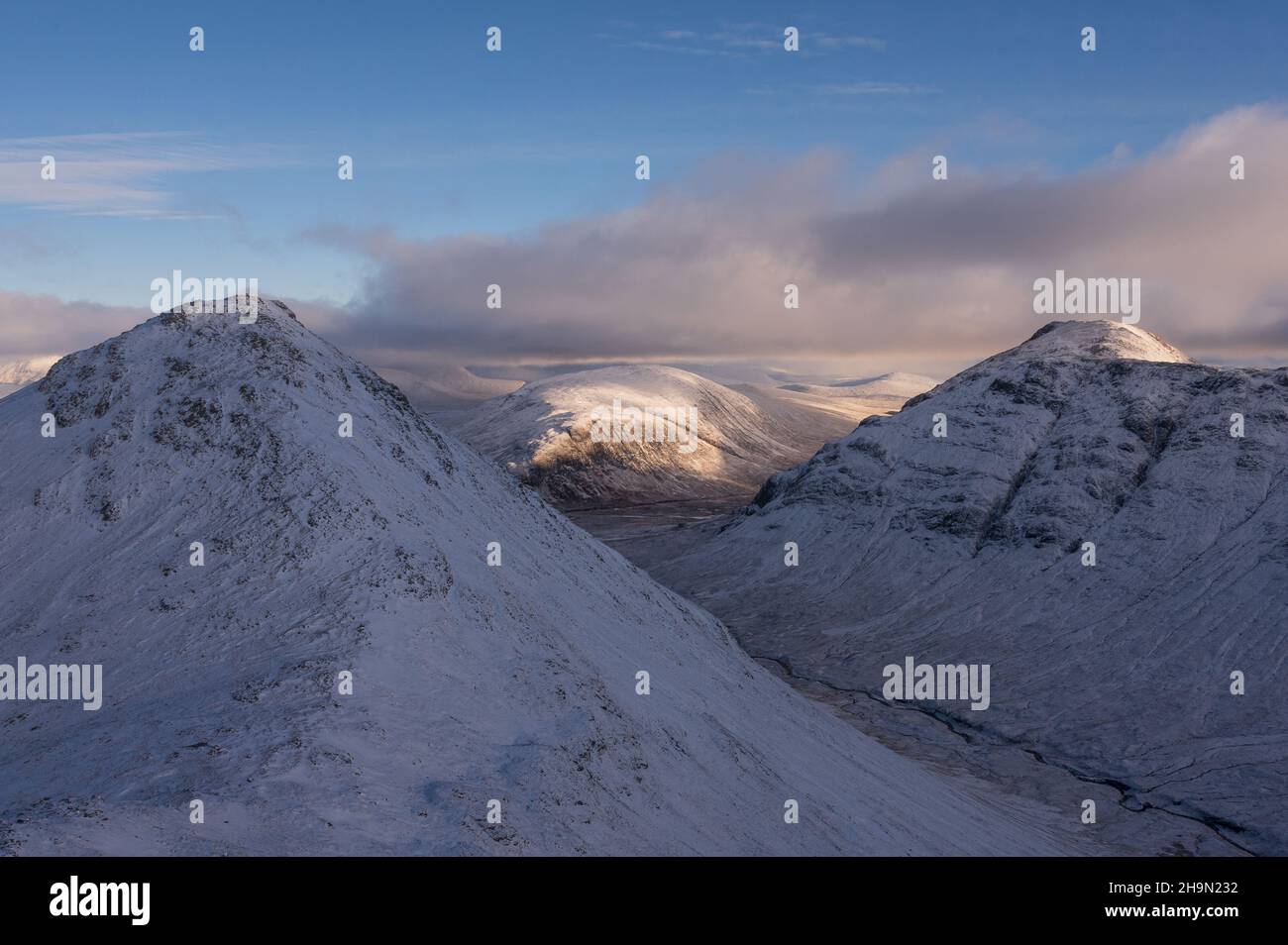 Inverno a Glencoe Foto Stock