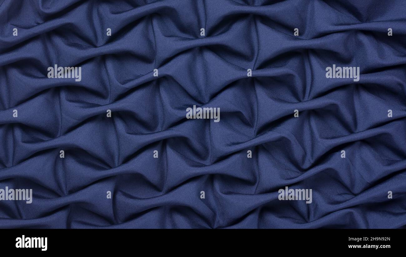 texture di sfondo del tessuto, astratto del motivo del panno blu, carta da parati di stile di moda o sfondo per il disegno Foto Stock