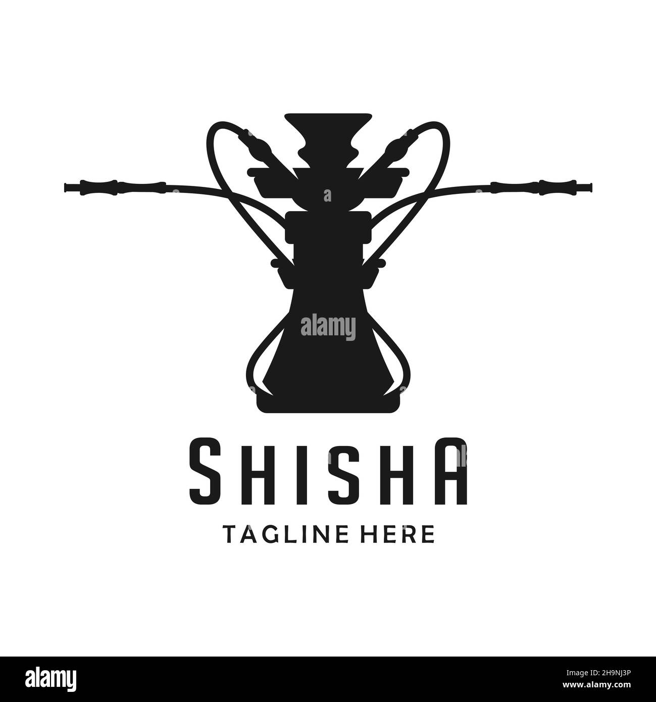 shisha logo quattro la vostra azienda Foto Stock