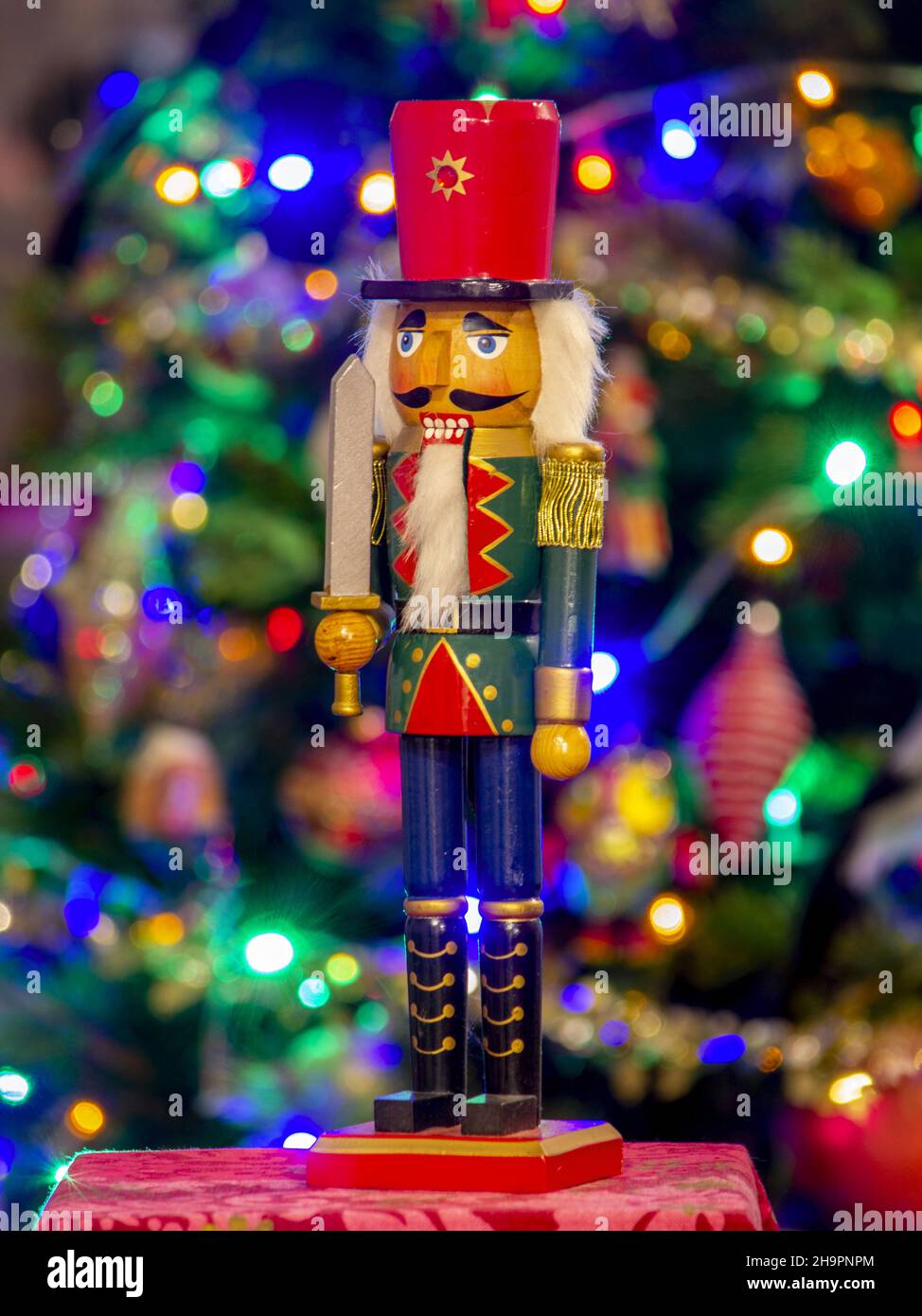 Natale nutcracker giocattolo soldato figurine tradizionale Foto Stock