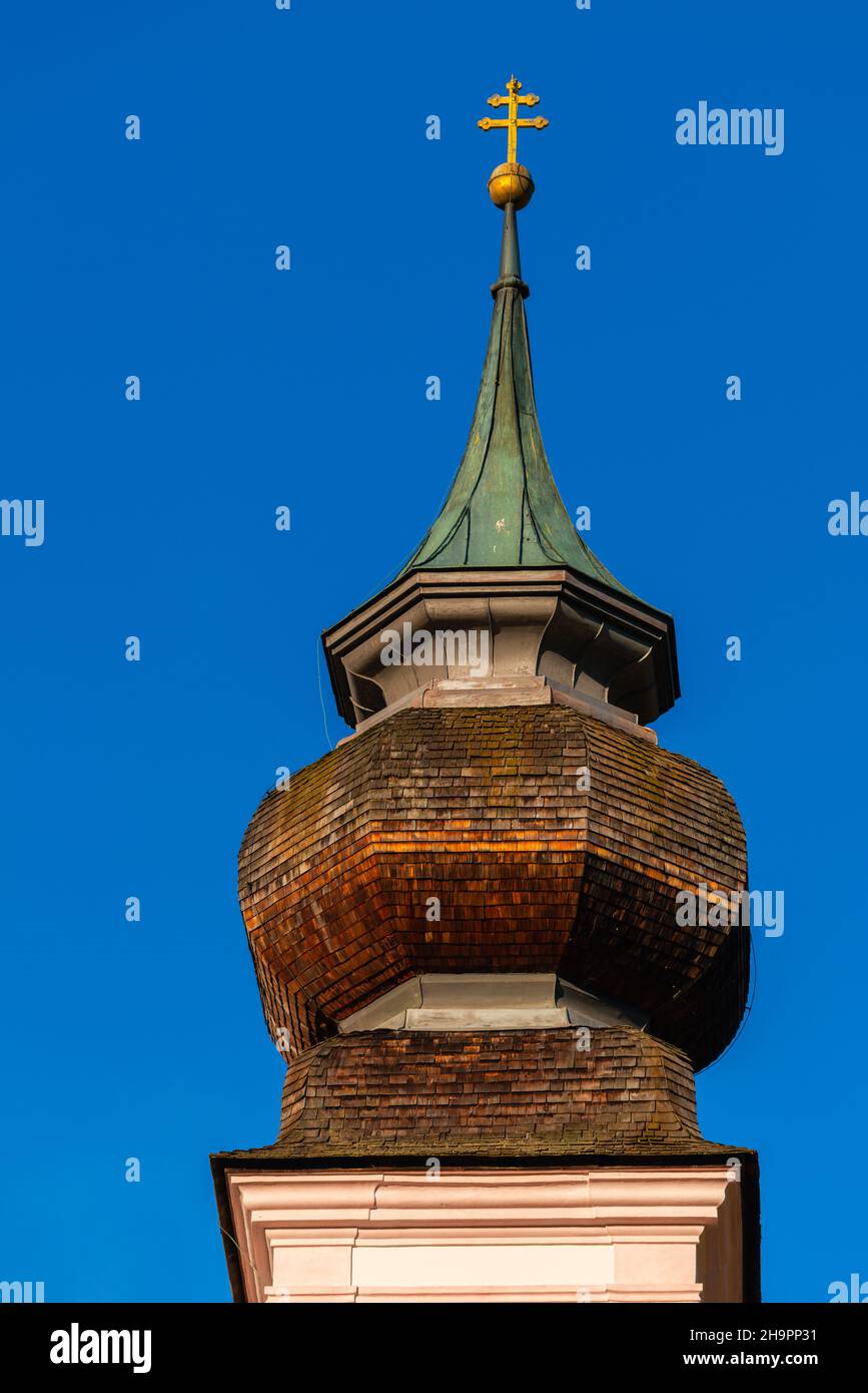 Wallfahrtskirche, chiesa parrocchiale e di pellegrinaggio Maria Gern, Berchtesgaden, Alpi bavaresi, alta Baviera, Germania meridionale Foto Stock