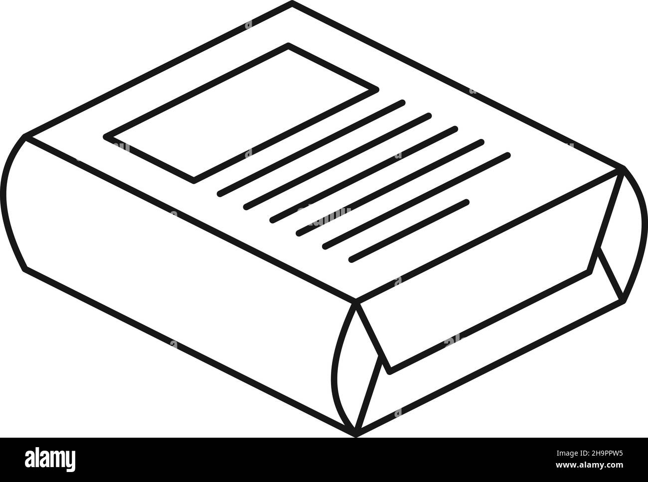 Icona della confezione di carta. Confezione completa di cemento o polvere Illustrazione Vettoriale