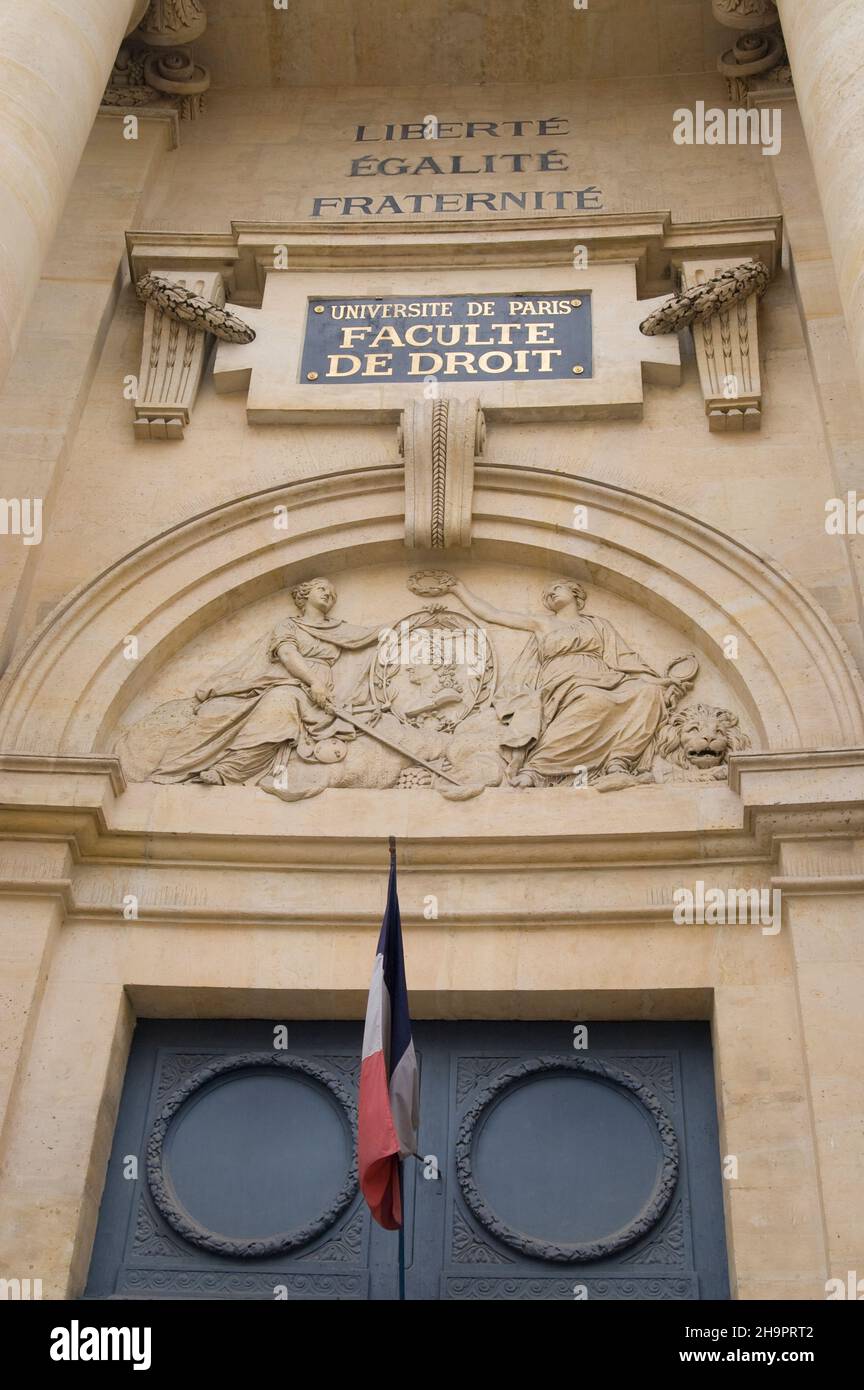 Facoltà di giurisprudenza di Parigi Francia Foto Stock