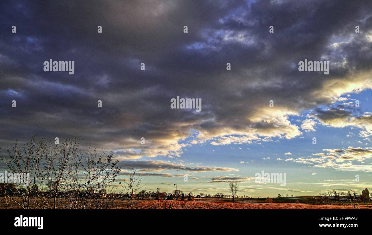 Stile di vita agricolo del Wisconsin rurale con Foto Stock