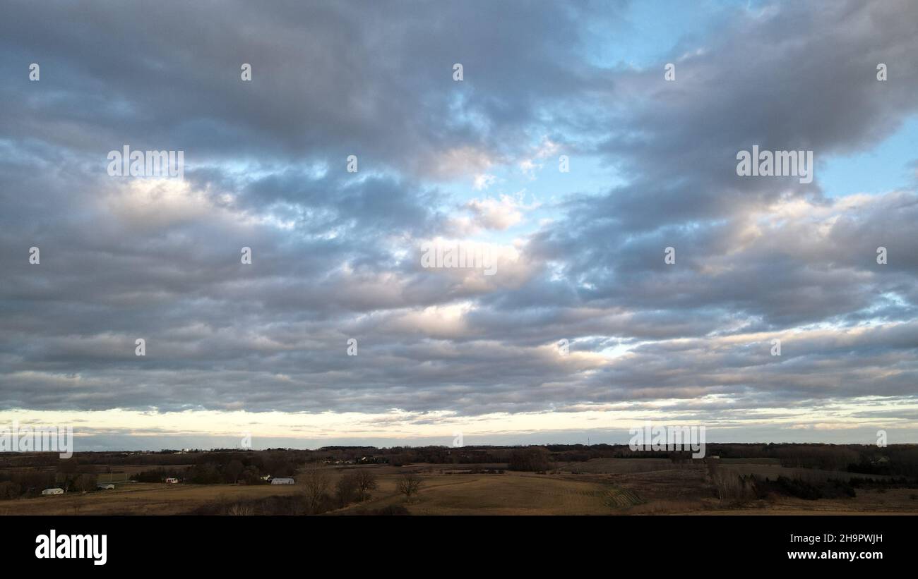 Stile di vita agricolo del Wisconsin rurale con Foto Stock