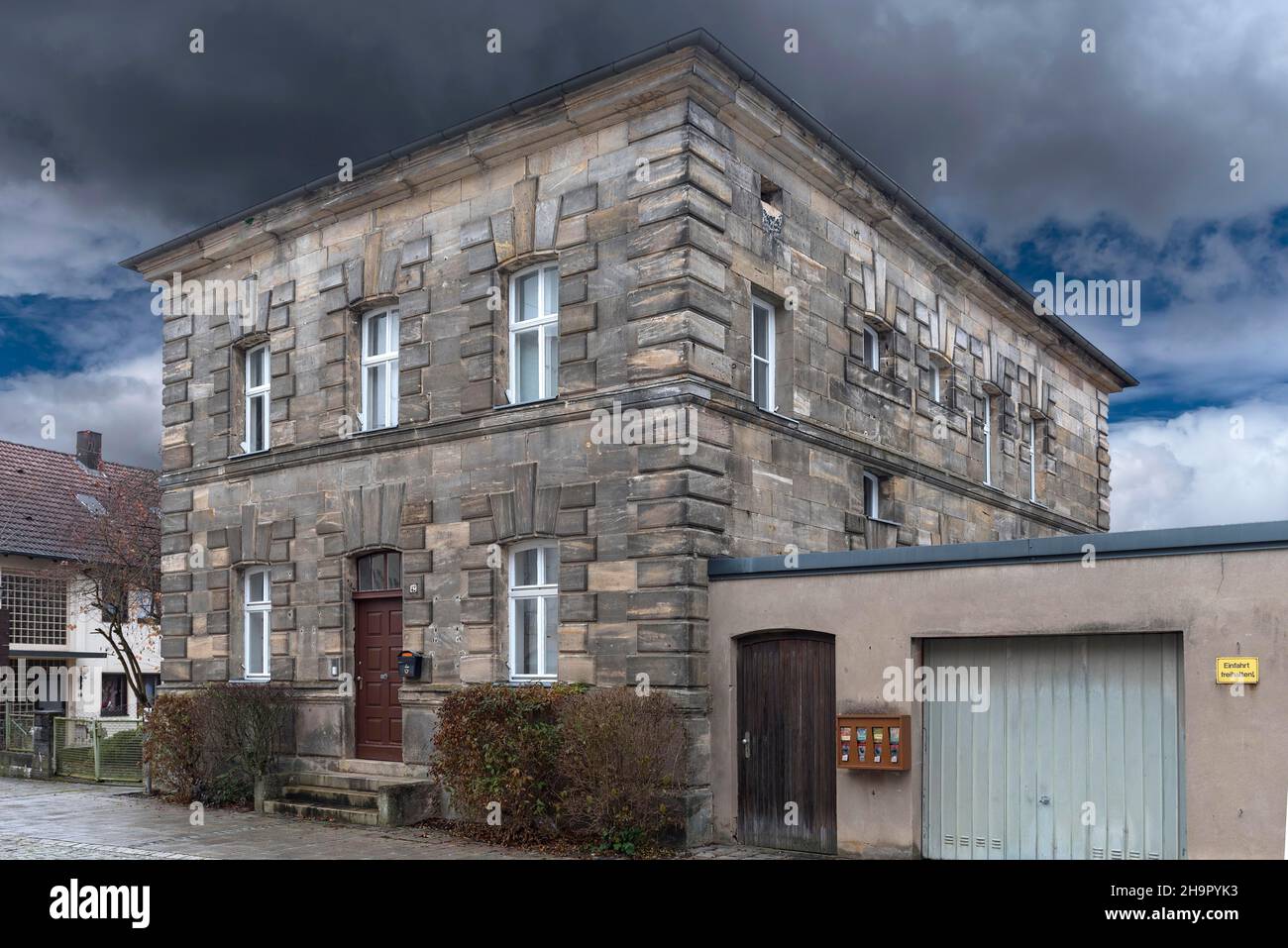 Ex prigione in stile neo-rinascimentale, intorno al 1880, Ebermannstadt, alta Franconia, Baviera, Germania Foto Stock