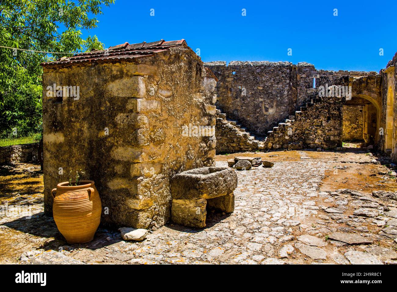 Moni Karydi, Creta, Vamos, Creta, Grecia Foto Stock