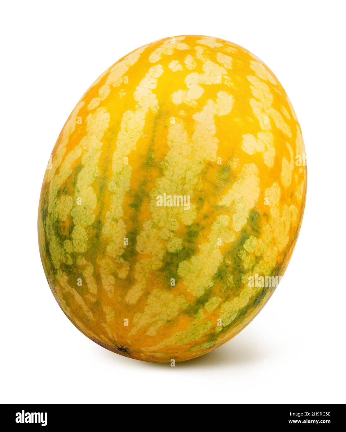 Melone giallo isolato su sfondo bianco. Tracciato di ritaglio Foto Stock