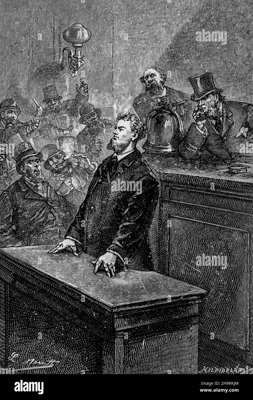 Il mio nome è Roburfrom Robur il Conqueror (in francese: Robur-le-Conquérant) è un romanzo di fantascienza di Jules Verne, pubblicato nel 1886. È anche noto come Clipper delle nuvole. Ha un sequel, Maestro del mondo, che è stato pubblicato nel 1904. Foto Stock