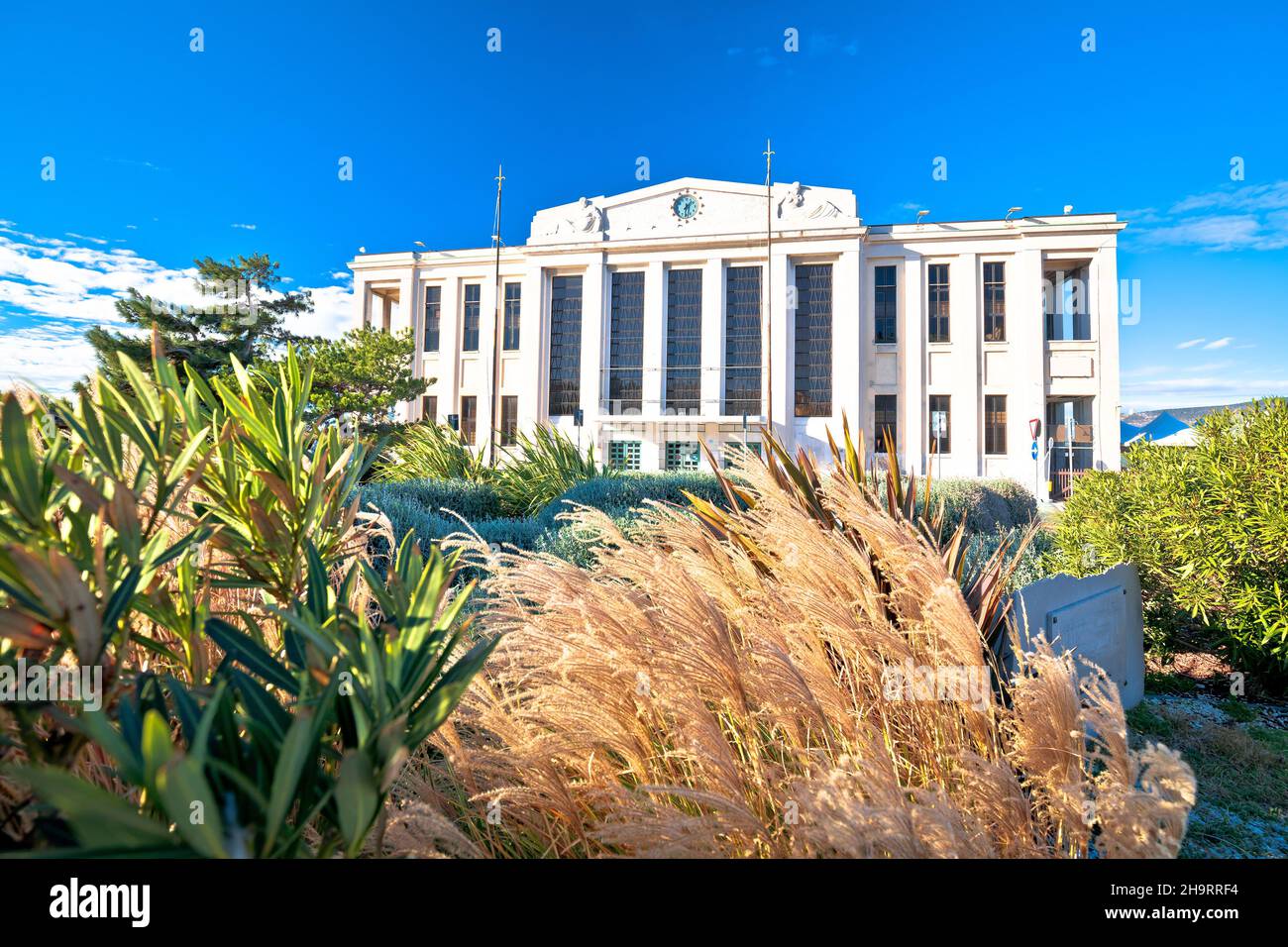 Porto marittimo Trieste terminal vista edificio, capitale della regione autonoma Friuli-Venezia Giulia Foto Stock