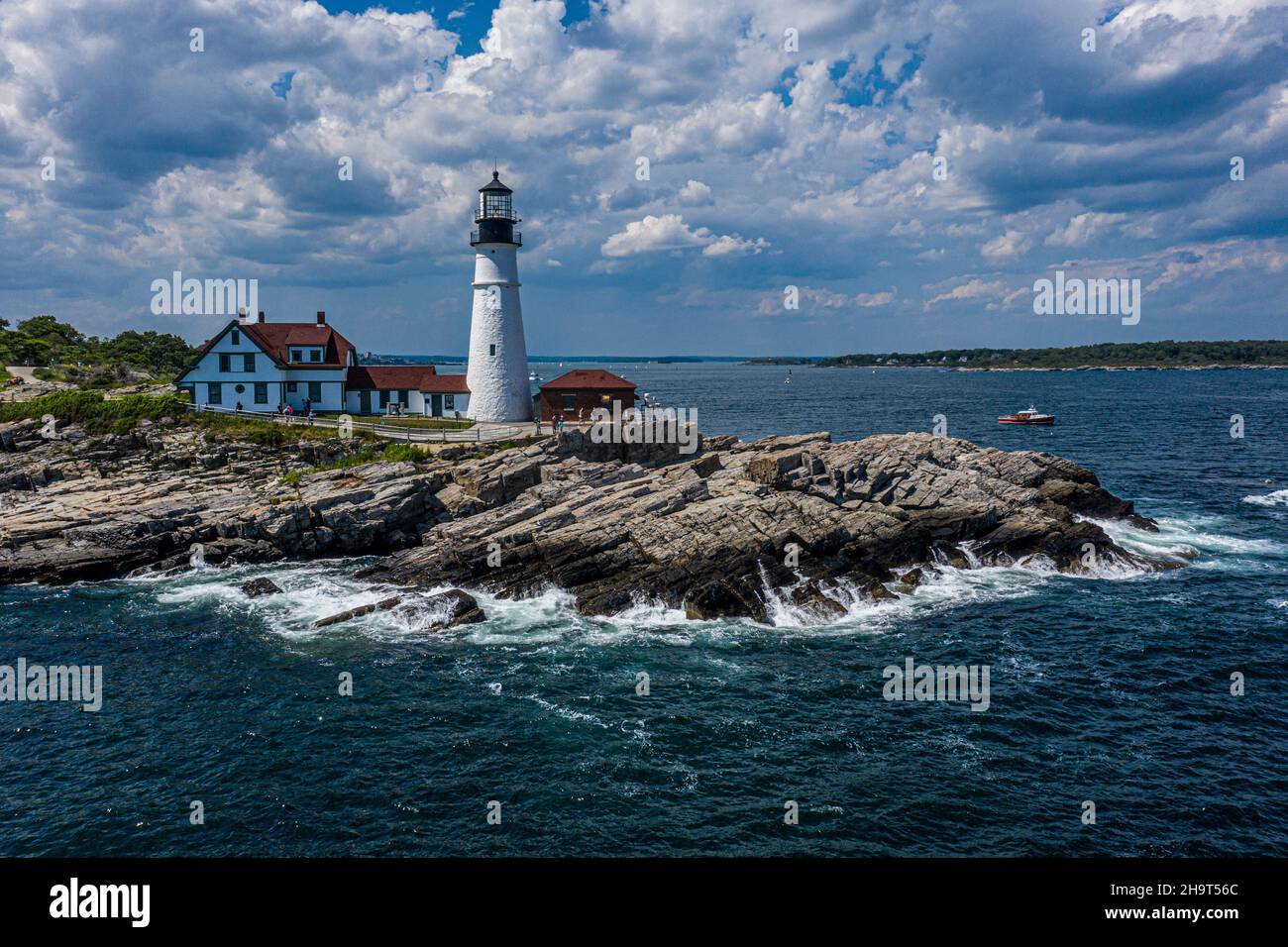 Portland Head Light, Cape Elizabeth, ME 04107 Foto Stock