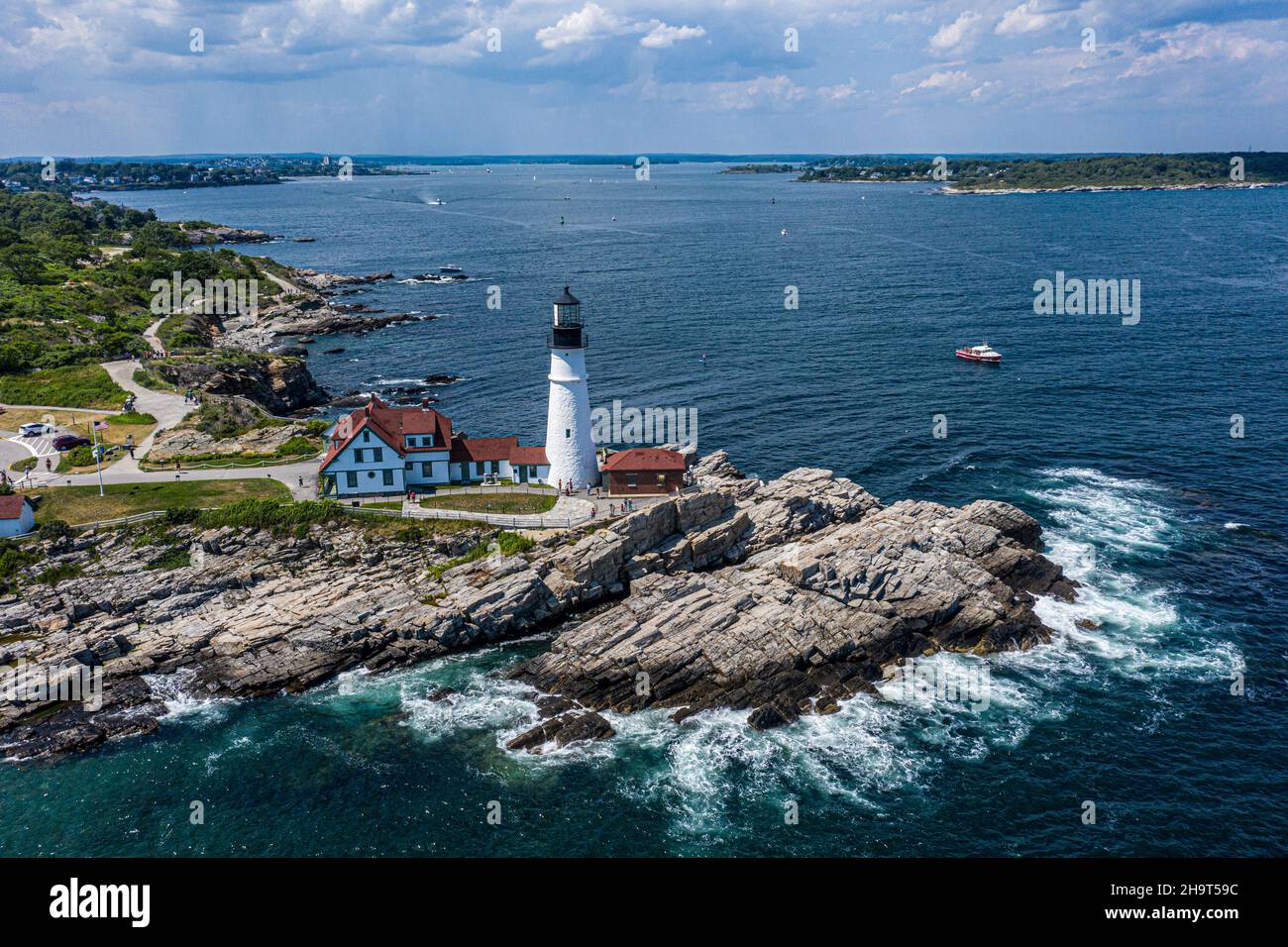 Portland Head Light, Cape Elizabeth, ME 04107 Foto Stock