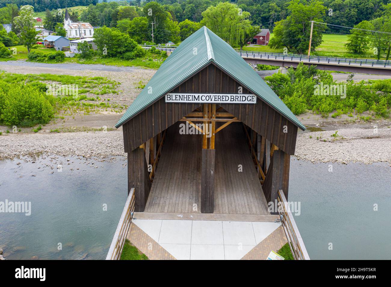 Ponte coperto di Blenheim, Blenheim, NY 12131 Foto Stock