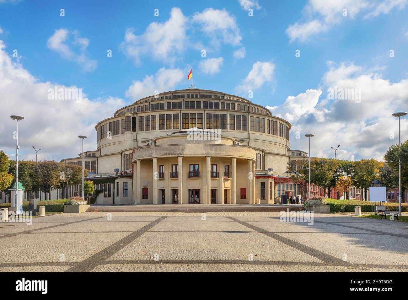 Hala Stulecia o Centennial Hall - famoso edificio storico a Breslavia, in Polonia Foto Stock