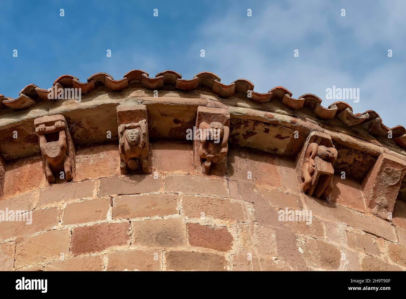 Chiesa romanica di San Juan Bautista a Villanueva de la Nia Foto Stock