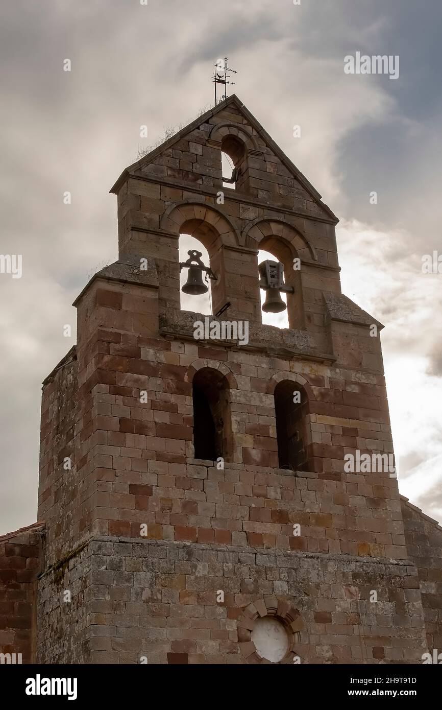 Chiesa romanica di San Juan Bautista a Villanueva de la Nia Foto Stock